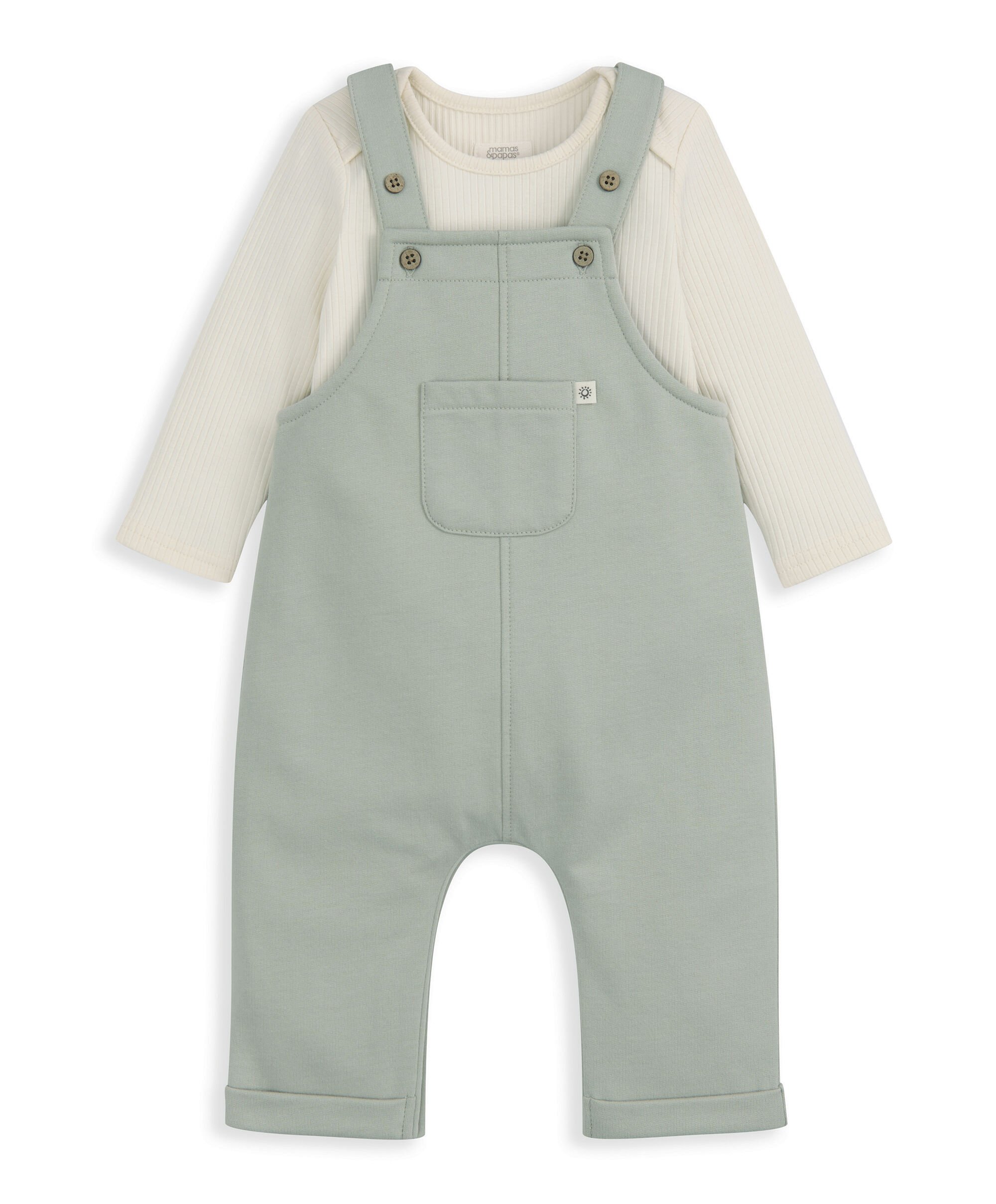 Sweat Dungaree & Bodysuit Set image number 2