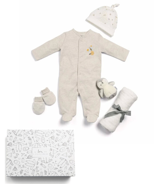Bundle Of Joy Gift Set with Blanket, Soft Toy and All-in-One - Neutral image number 1