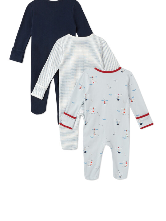 3Pack of  LIGHTHOUSE Sleepsuits image number 2