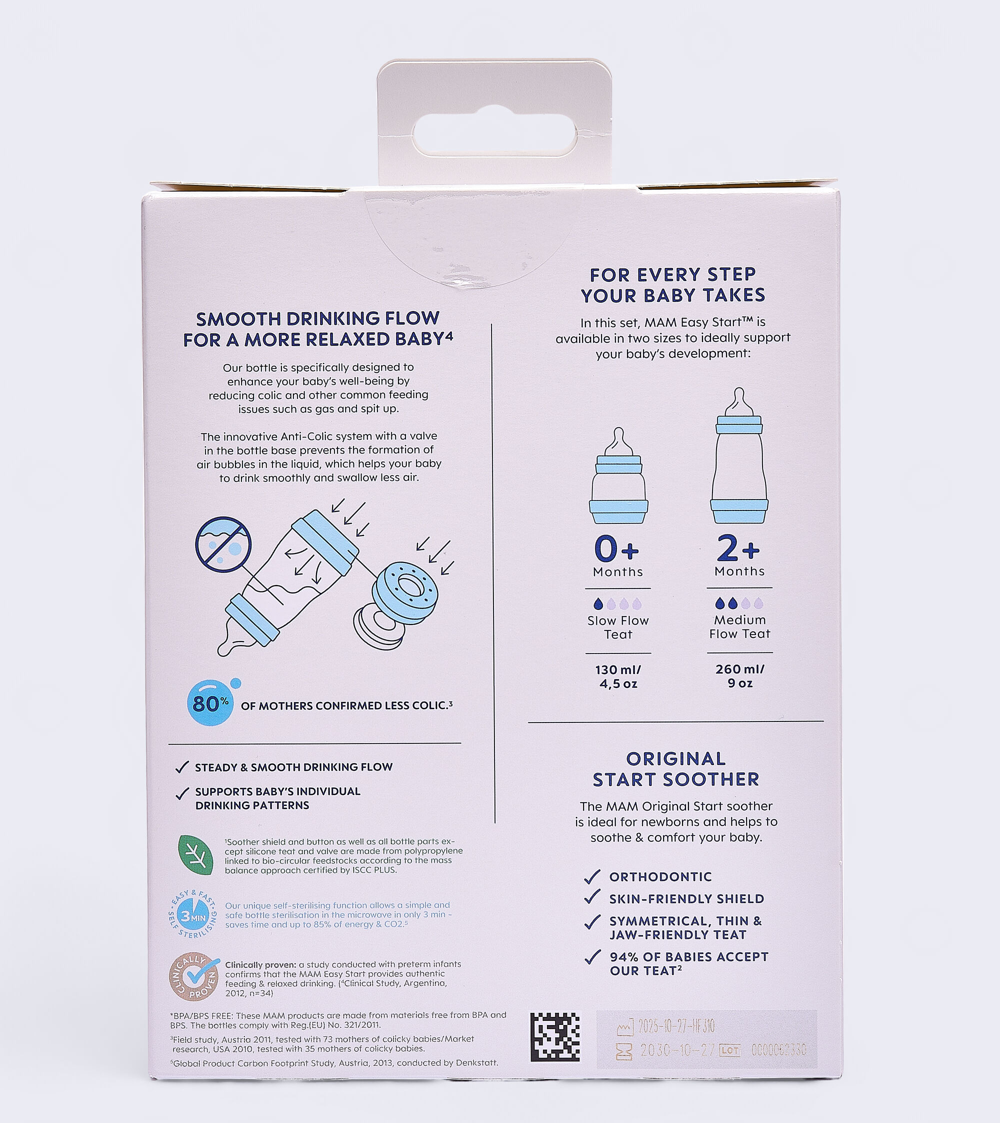 Mam Baby Easy Start Anticolic Starter Set Silicone Flexible Set - 0 M+ | Sealife Pink - Pack of 3 image number 4