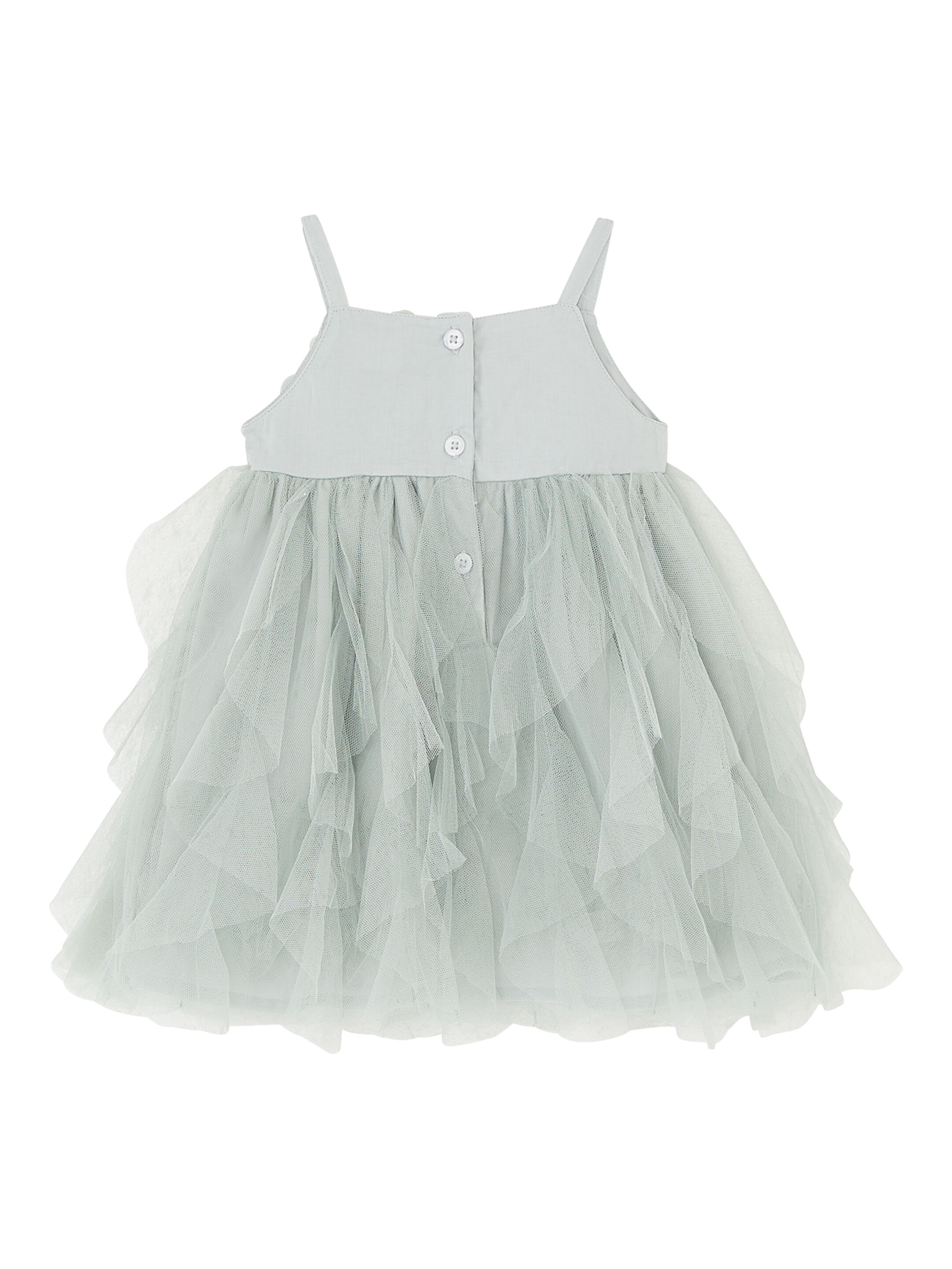 Kids 3D Flower Mesh Dress image number 2