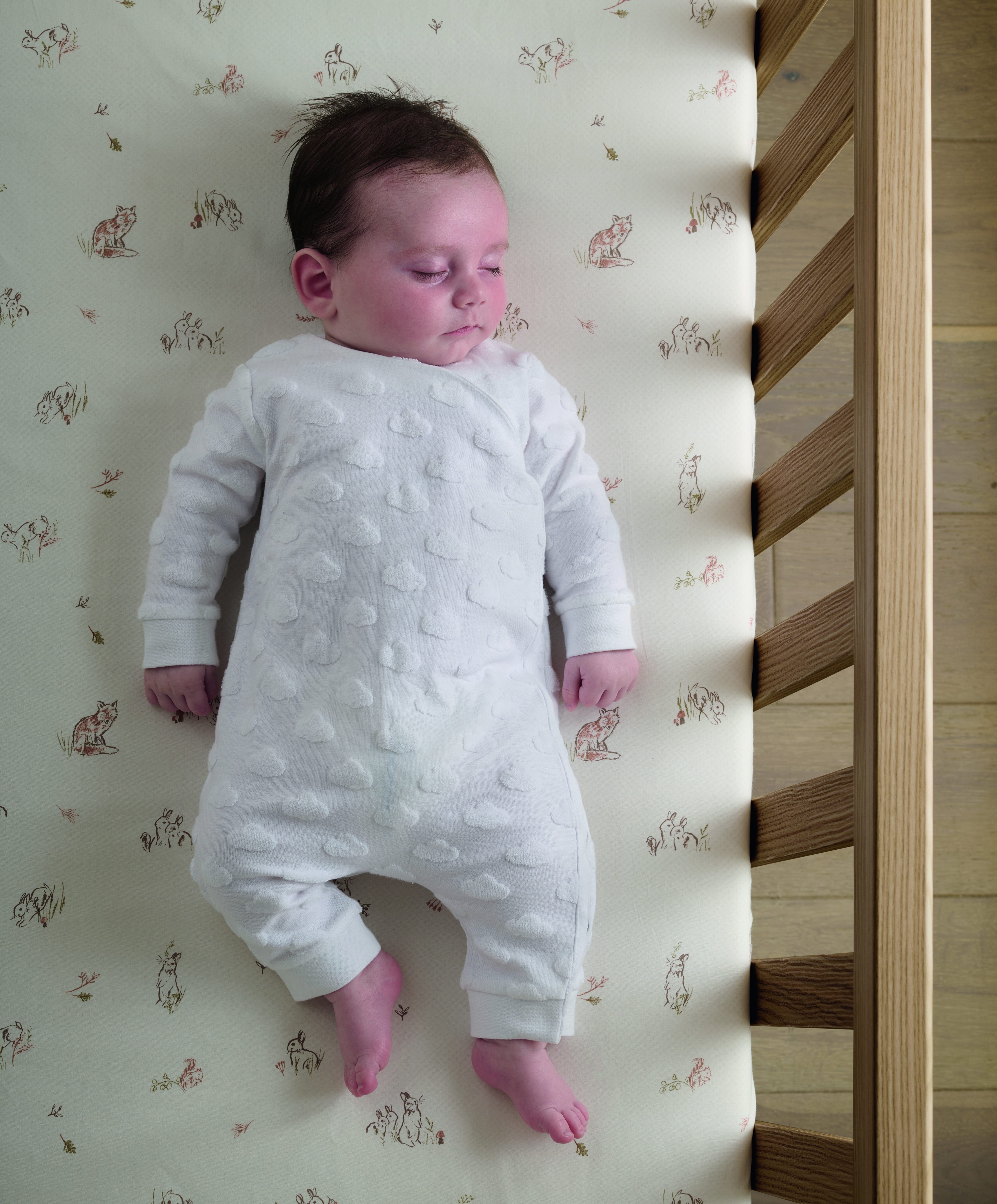 Cloud Jacquard Wrap Romper image number 4