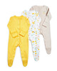 Lemon Jersey Sleepsuits - 3 Pack image number 1