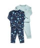 2 Pack Long Sleeve Space Pyjamas Set image number 2