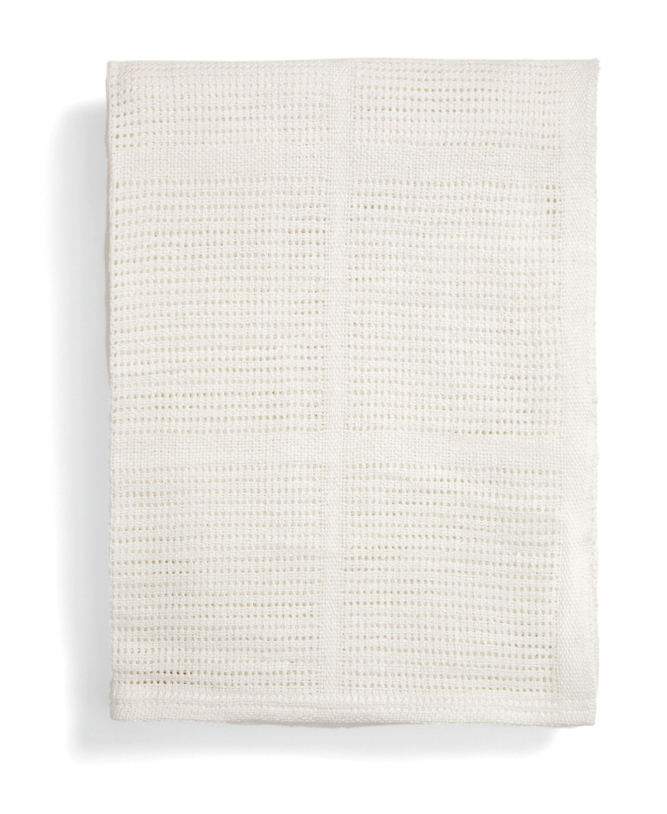 Cellular Cotton Blanket Large - Gardenia White image number 3