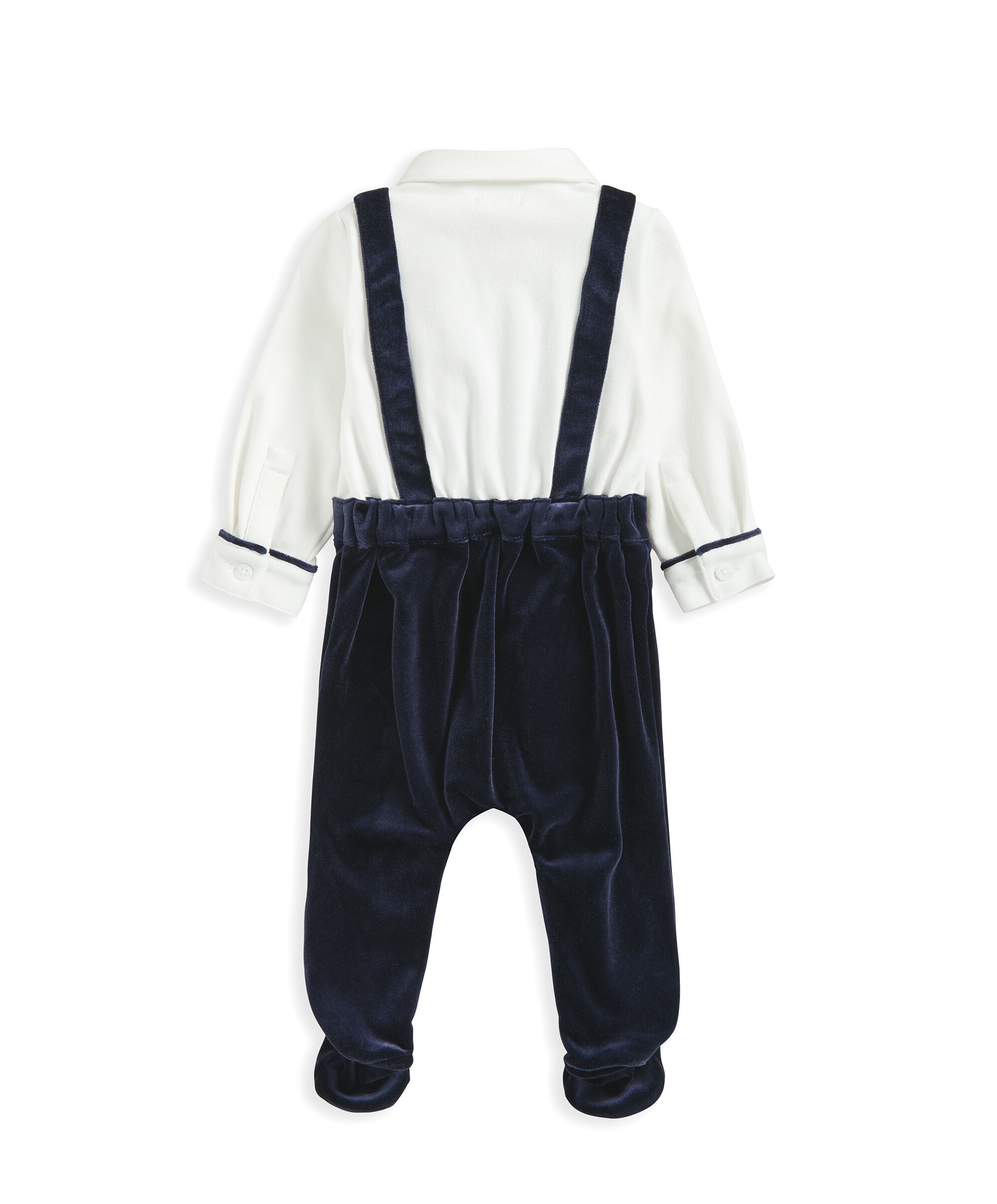 2 Piece Mock Tuxedo and Bow Tie Set - Navy image number 3