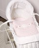 White Wicker Moses Basket with Cotton Cover - Ava Rose image number 1