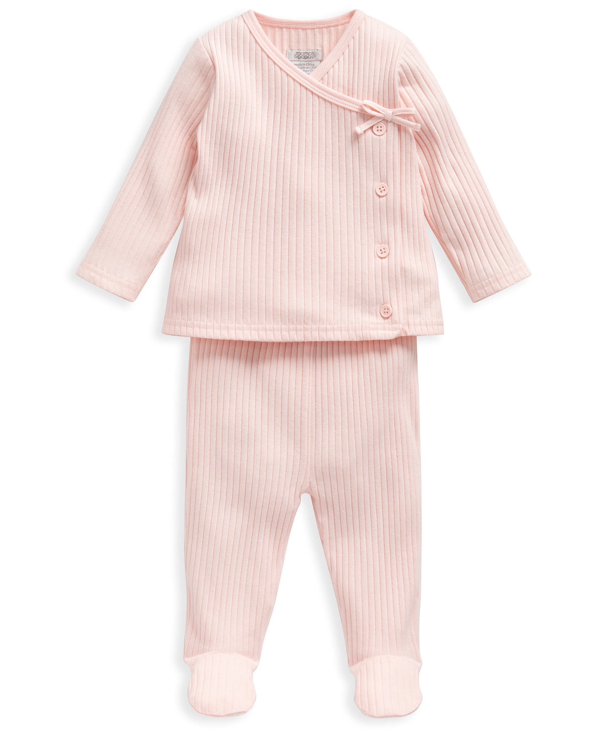 2 Piece Rib Pink Wrap Set image number 1