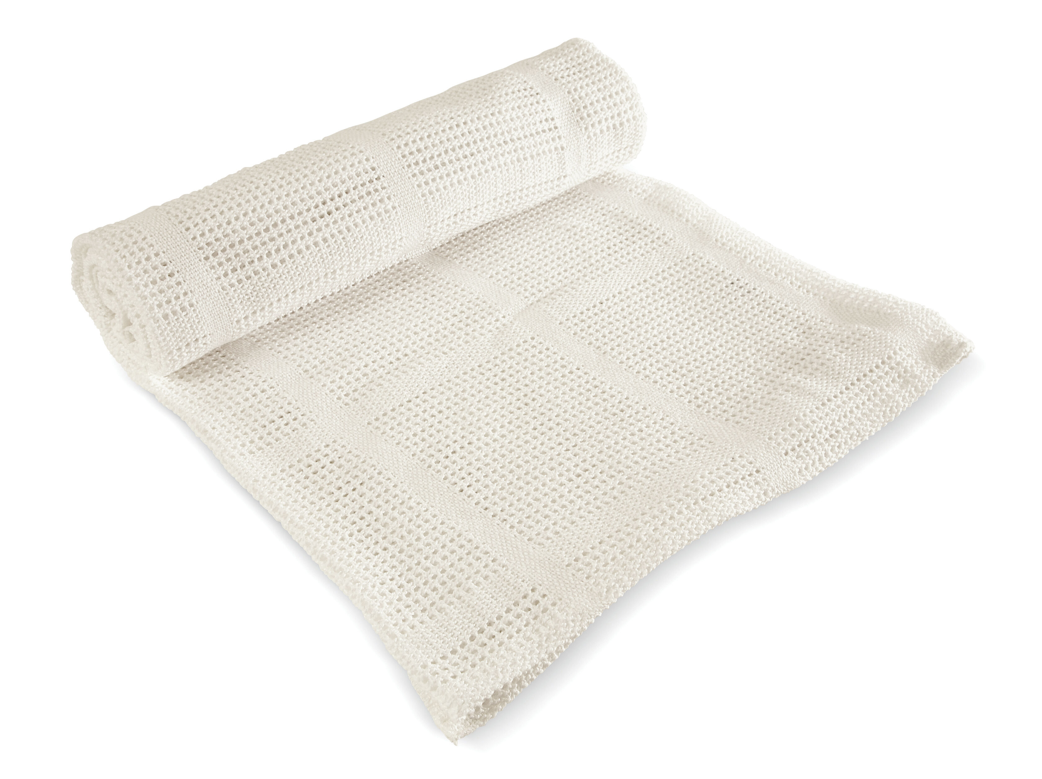Cellular Cotton Blanket Large - Gardenia White image number 2