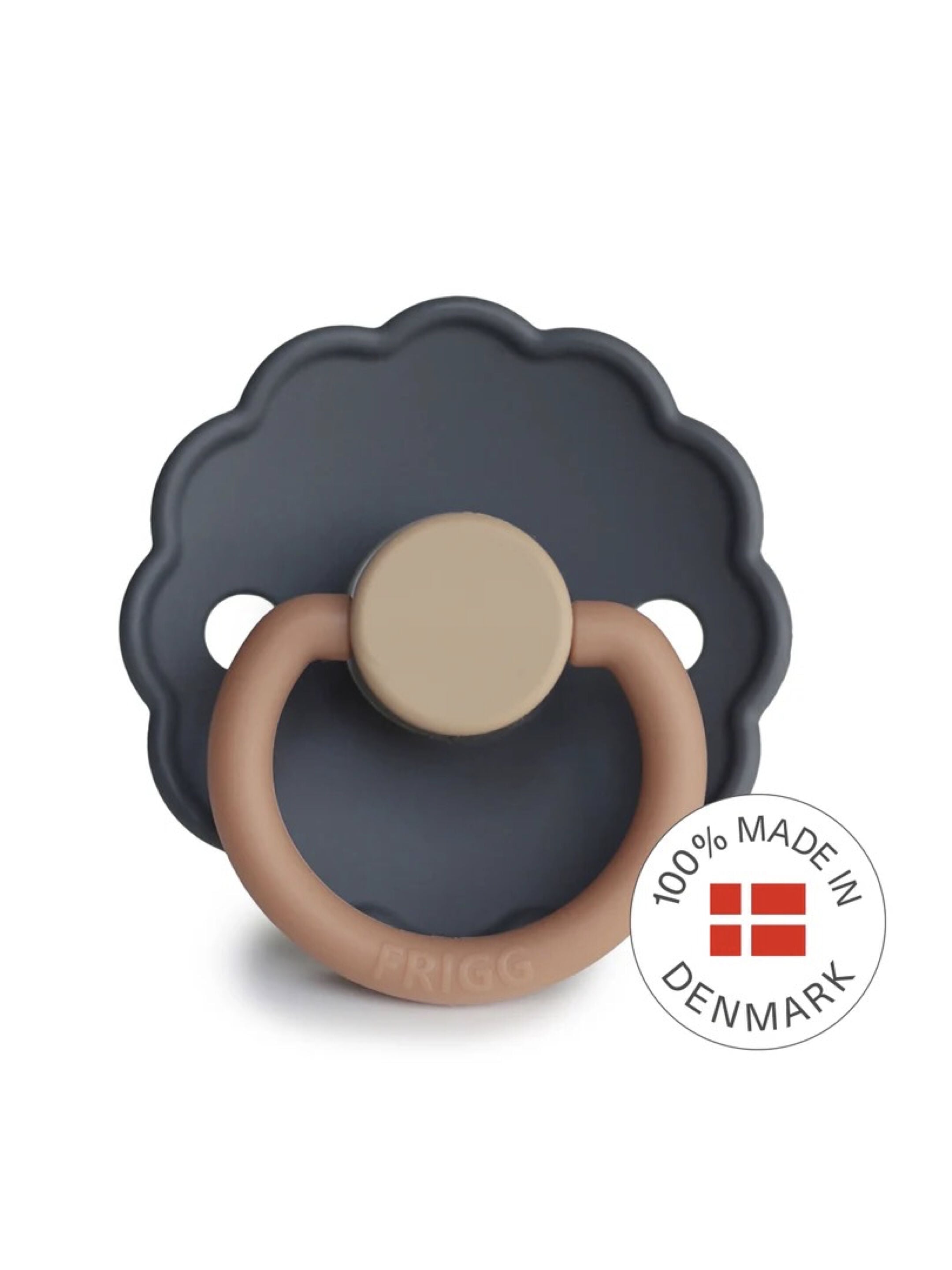FRIGG Daisy Silicone Baby Pacifier 0-6M 2-Pack Aurora/Croissant - Size 1 image number 2