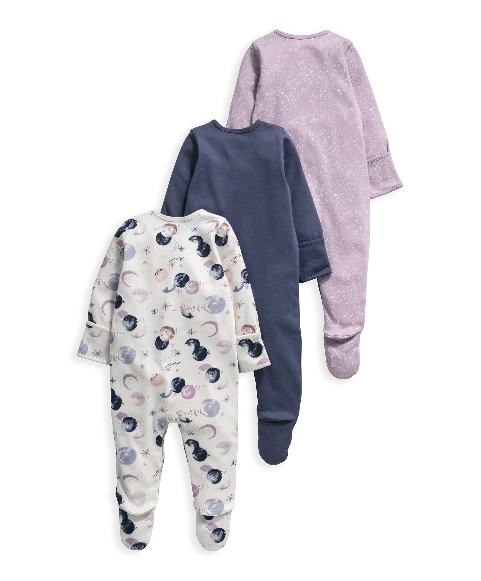 3 Pack Space Sleepsuits image number 2