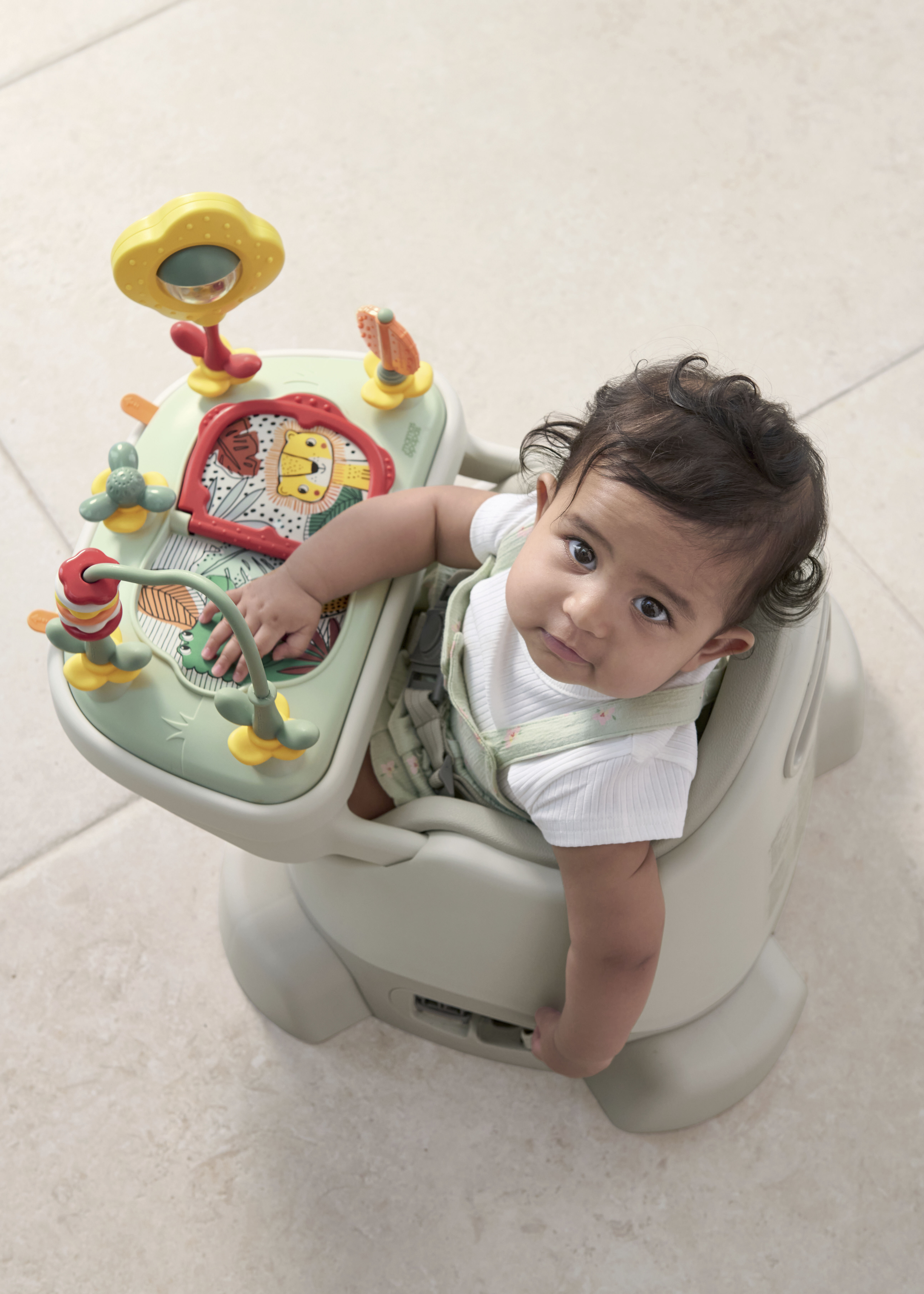 Bug 3-in-1 Floor & Booster Seat with Activity Tray - Clay image number 3