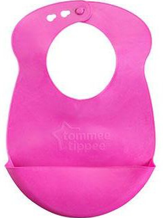 Tommee Tippee Explora Roll and Go Bib - Pink image number 1