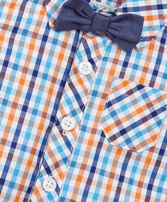 Check Shirt & Bow Tie Set image number 3