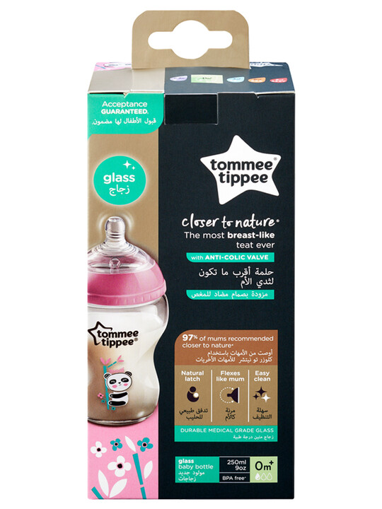 Tommee Tippee Closer To Nature Glass -250ML, Girl image number 2
