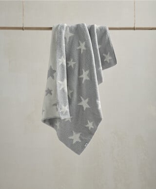 Newborn Knitted Blanket - Grey Star