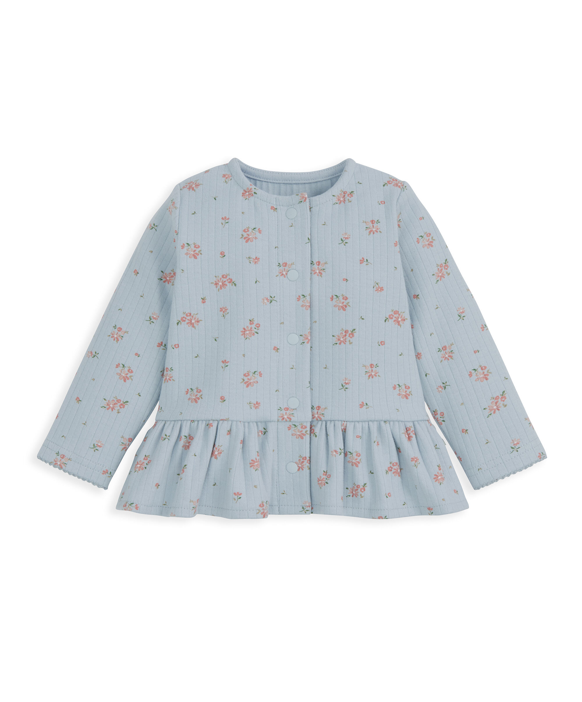 Floral Ribbed Top & Leggings Outfit Set image number 4