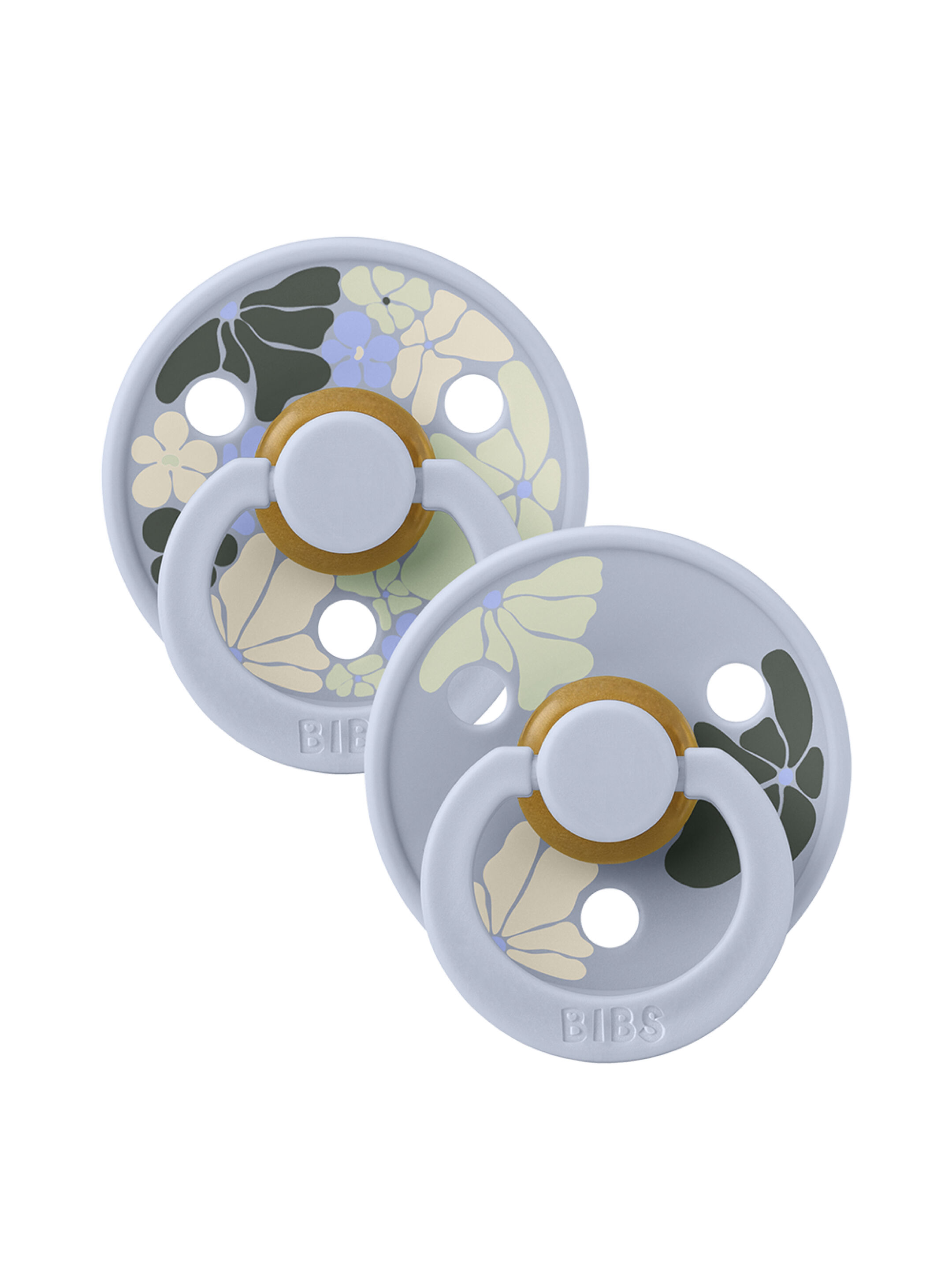 Bibs 2 Pack Colour Morning Bloom Latex S1 - Dusty Blue Mix (0+ months) image number 1