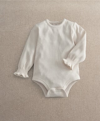 Cream Picot Trim Bodysuit