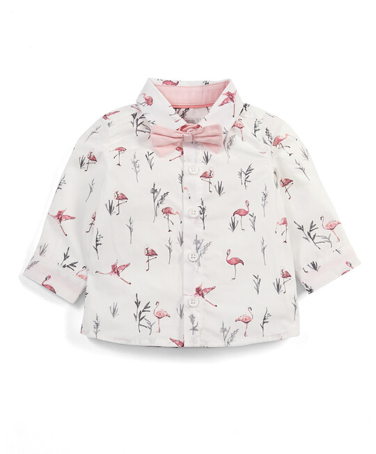 Flamingo Shirt & Waistcoat Set - 4 Piece image number 4