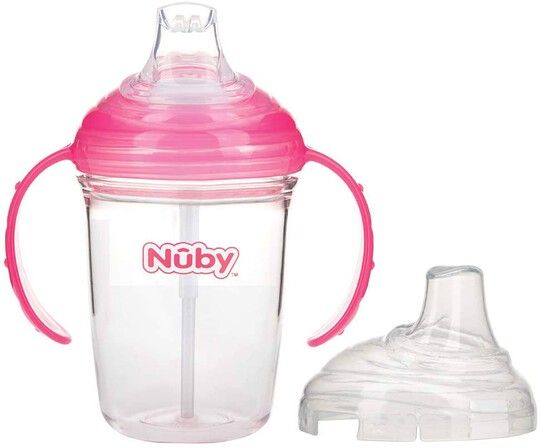 Nuby Twin Handle Soft Spout Cup made with Tritan- 240ml image number 4
