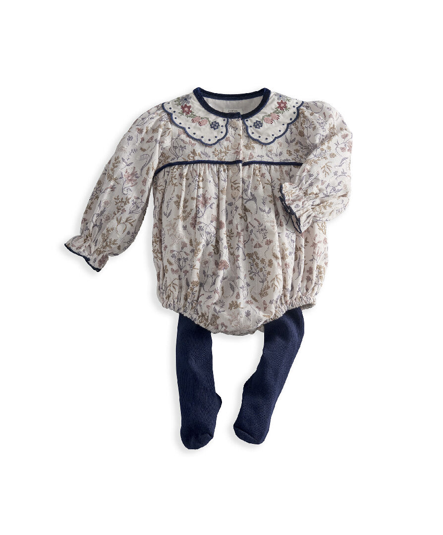 2Pc Shortie Romper & Tights image number 2