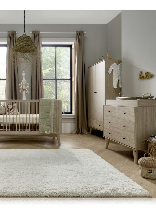 Coxley 3 Piece Cotbed Set with Dresser Changer & Wardrobe - Natural image number 1