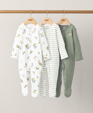 3 pack Into The Woods Sleepsuits