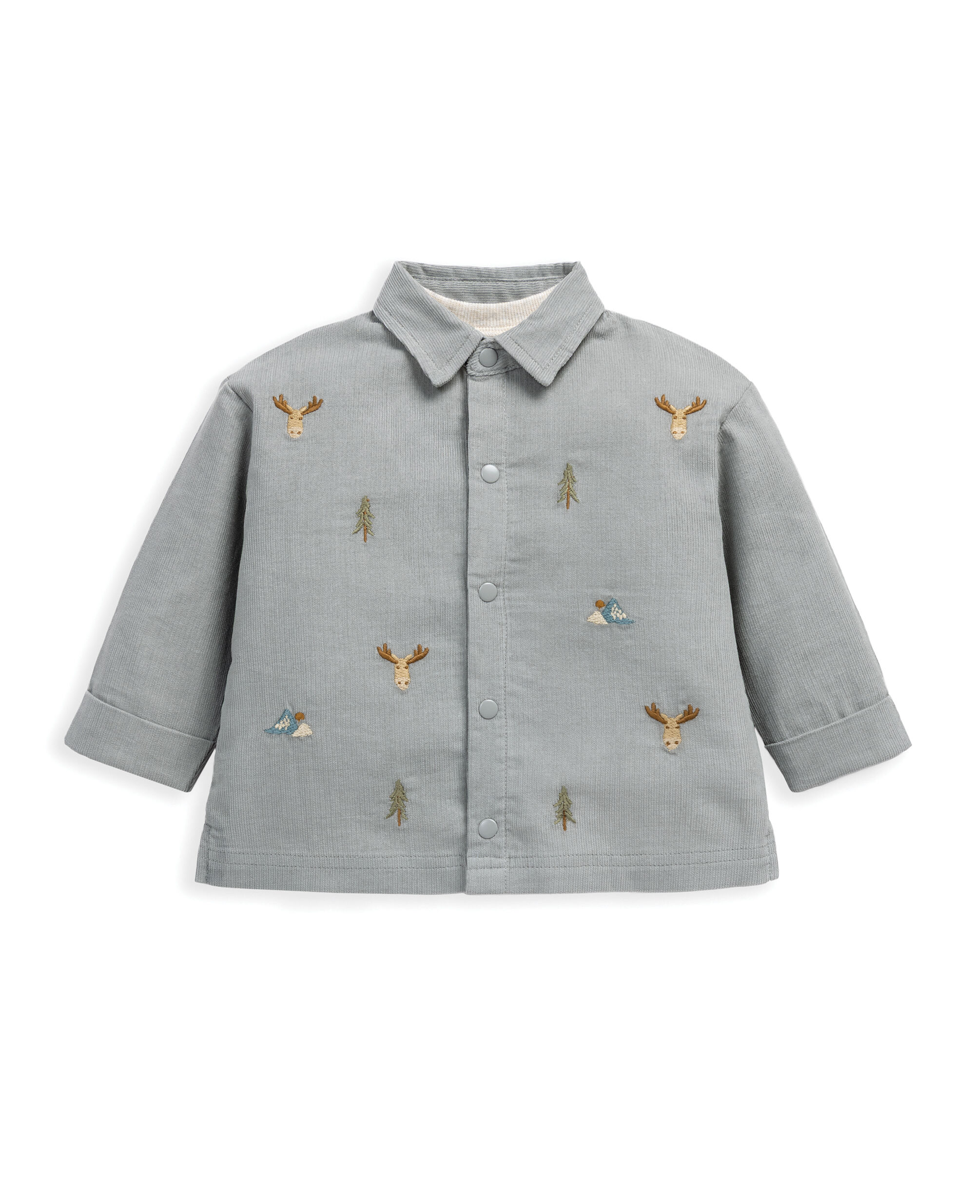 Cord Shirt & T-shirt Outfit Set image number 2