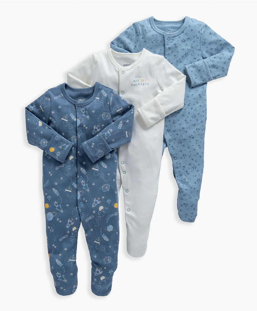 Space Sleepsuits 3 Pack image number 1