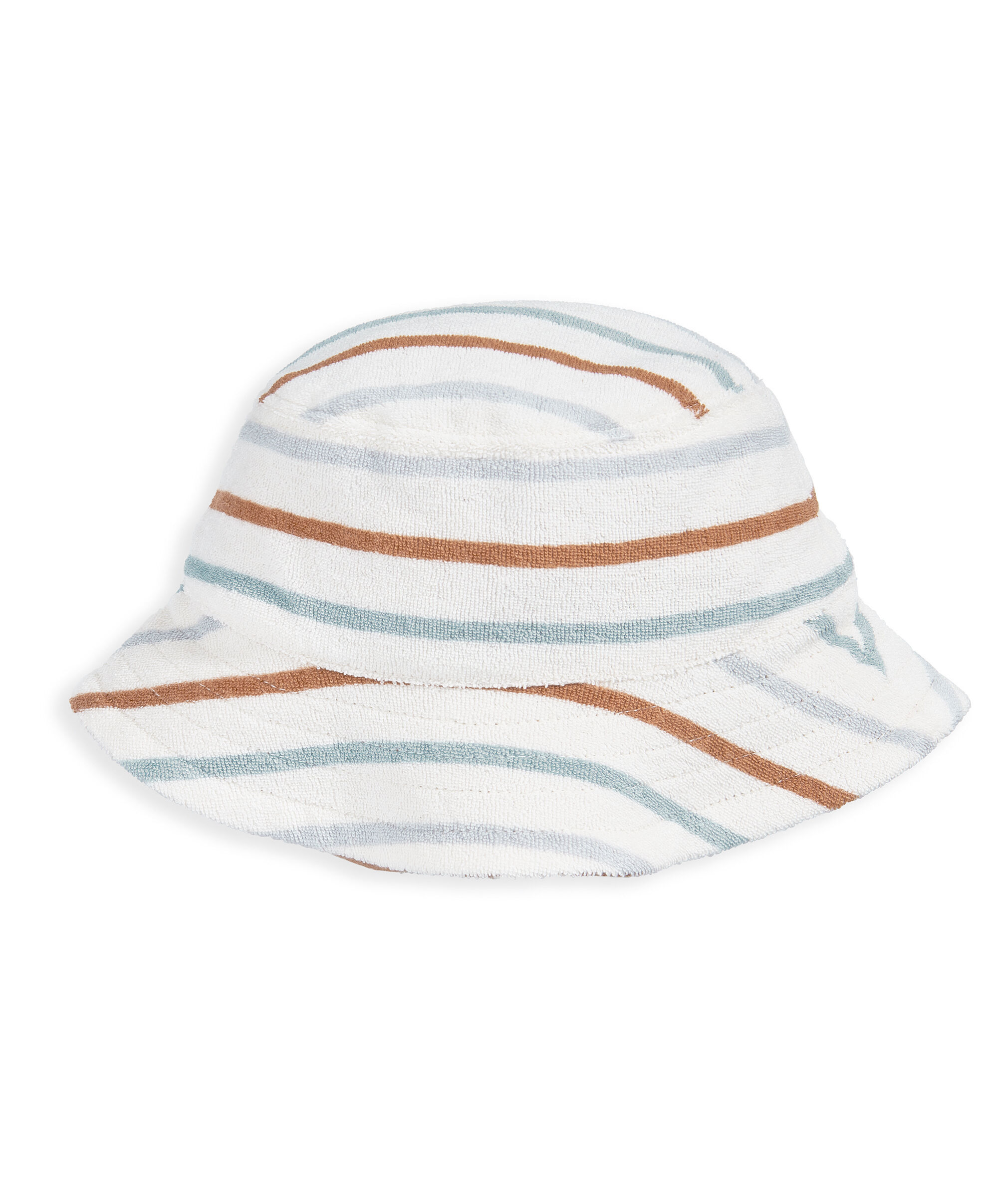 2 Piece Stripe Towelling Romper & Hat image number 4