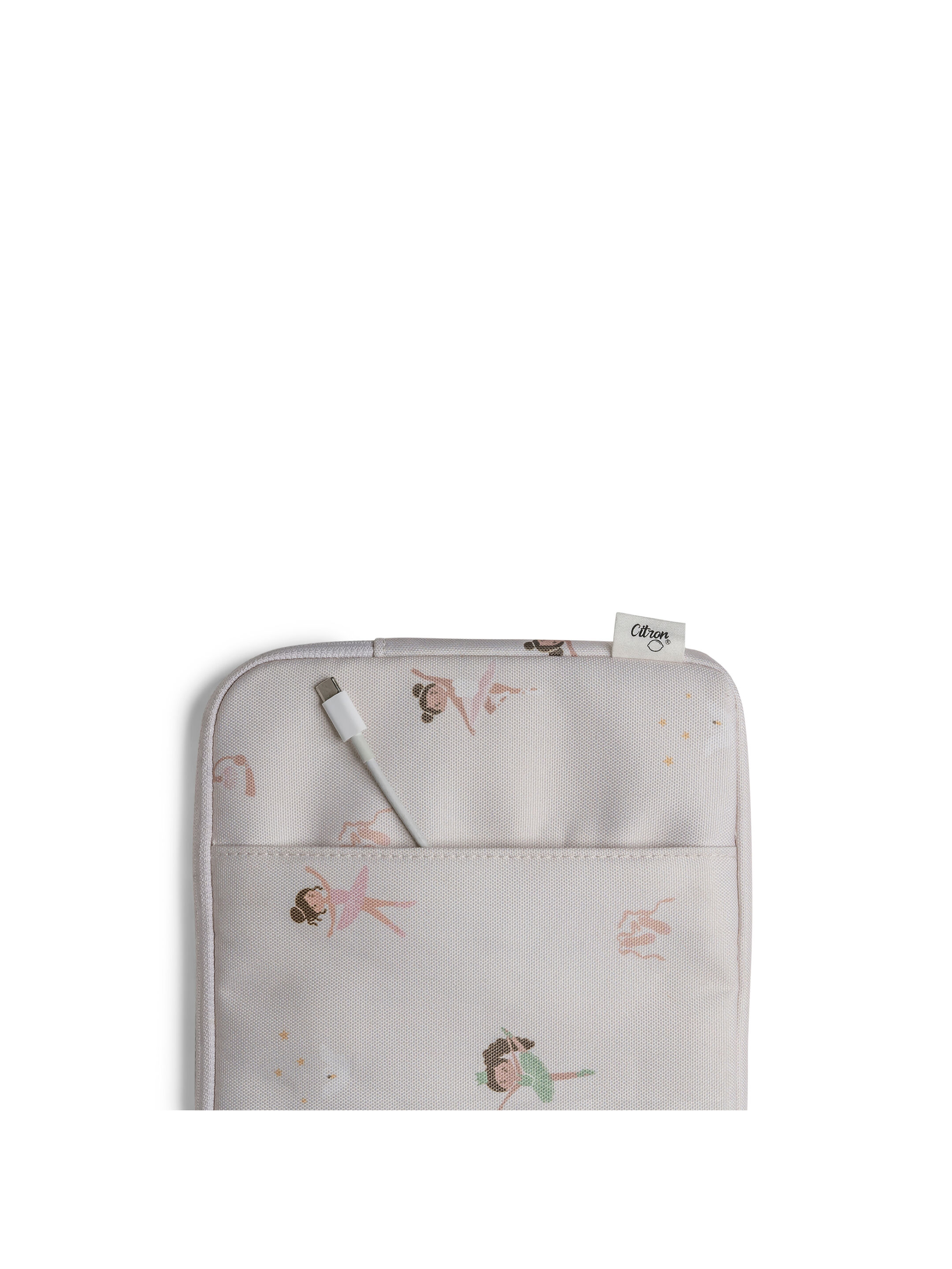 Citron Protective Ipad Sleeve with Zipper Ballerina image number 3