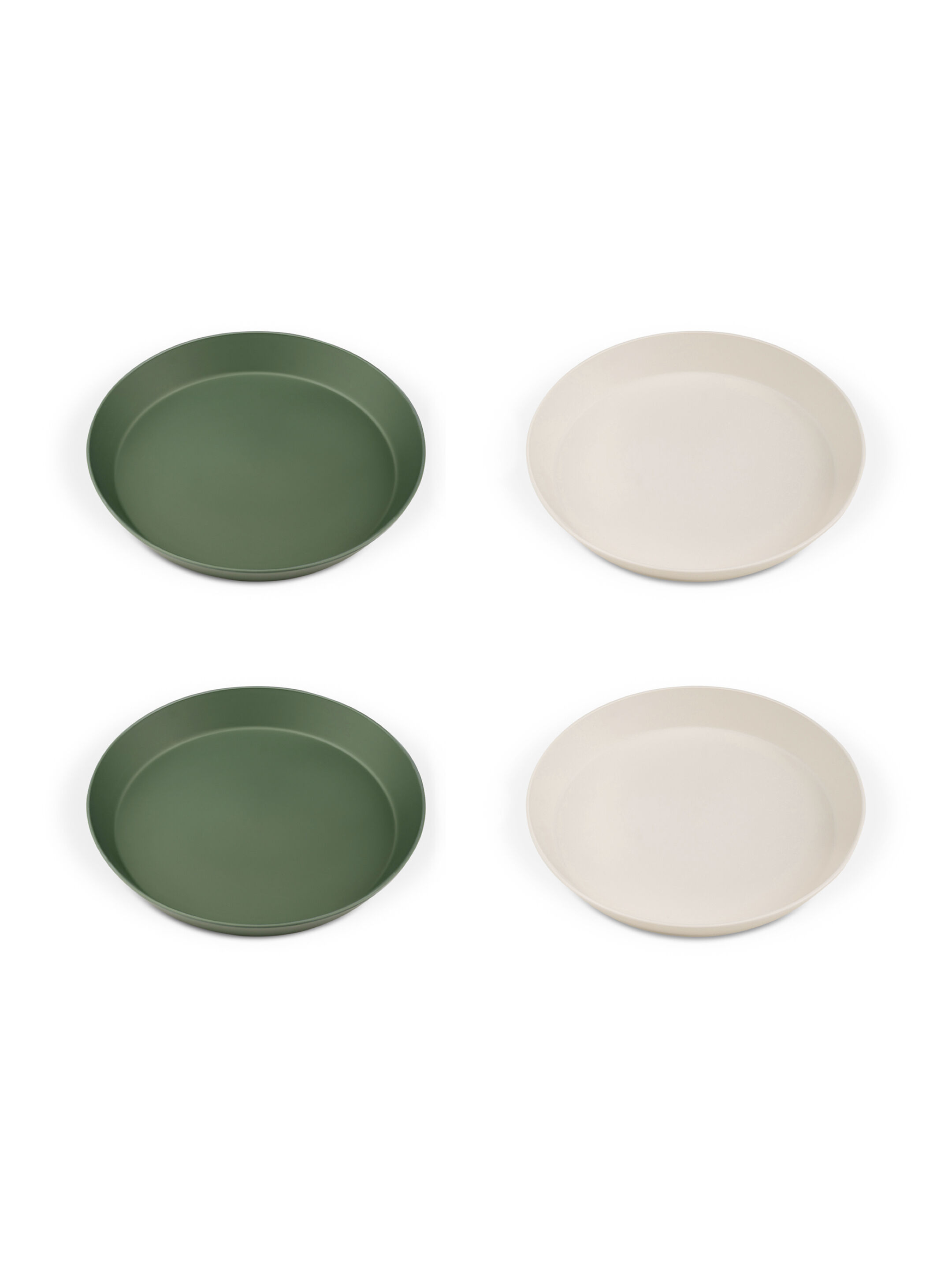 Citron Bio Based Plate Set of 4 - Green/Cream image number 1