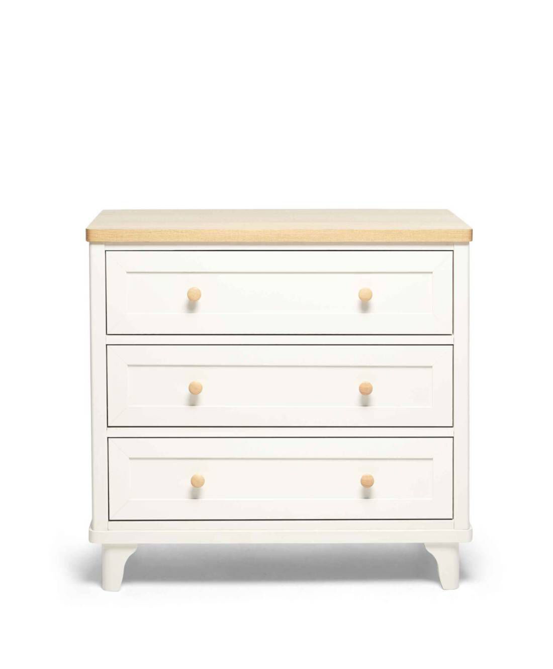 Lucca 3 Drawer Nursery Dresser & Changer Unit - Ivory Oak image number 1