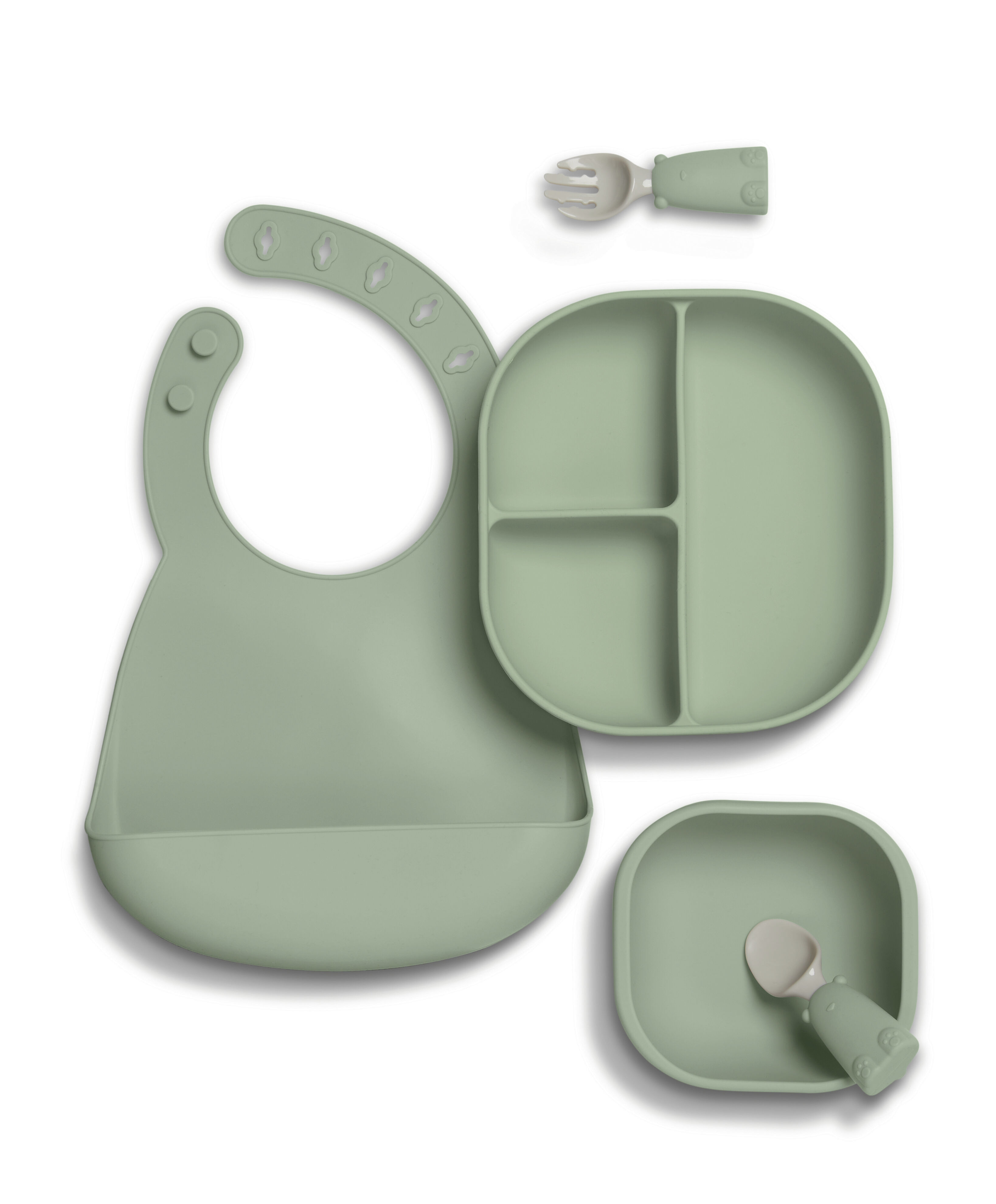 First Mealtime Silicone Set - Kiwi image number 2