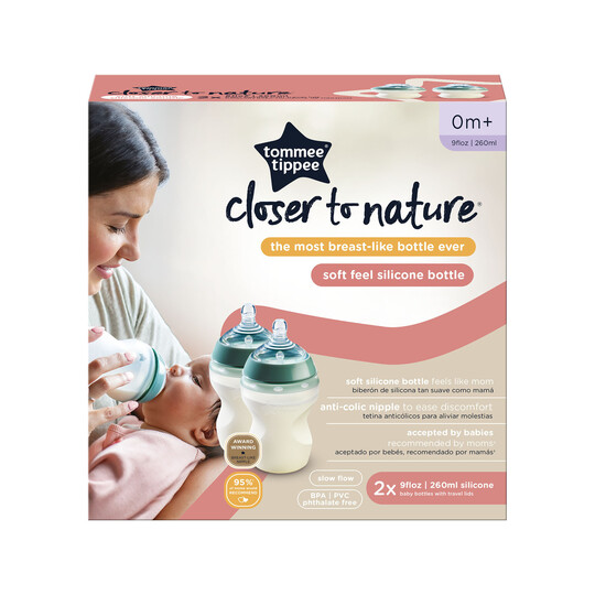 Biberon en silicone - Closer to Nature - tommee tippee