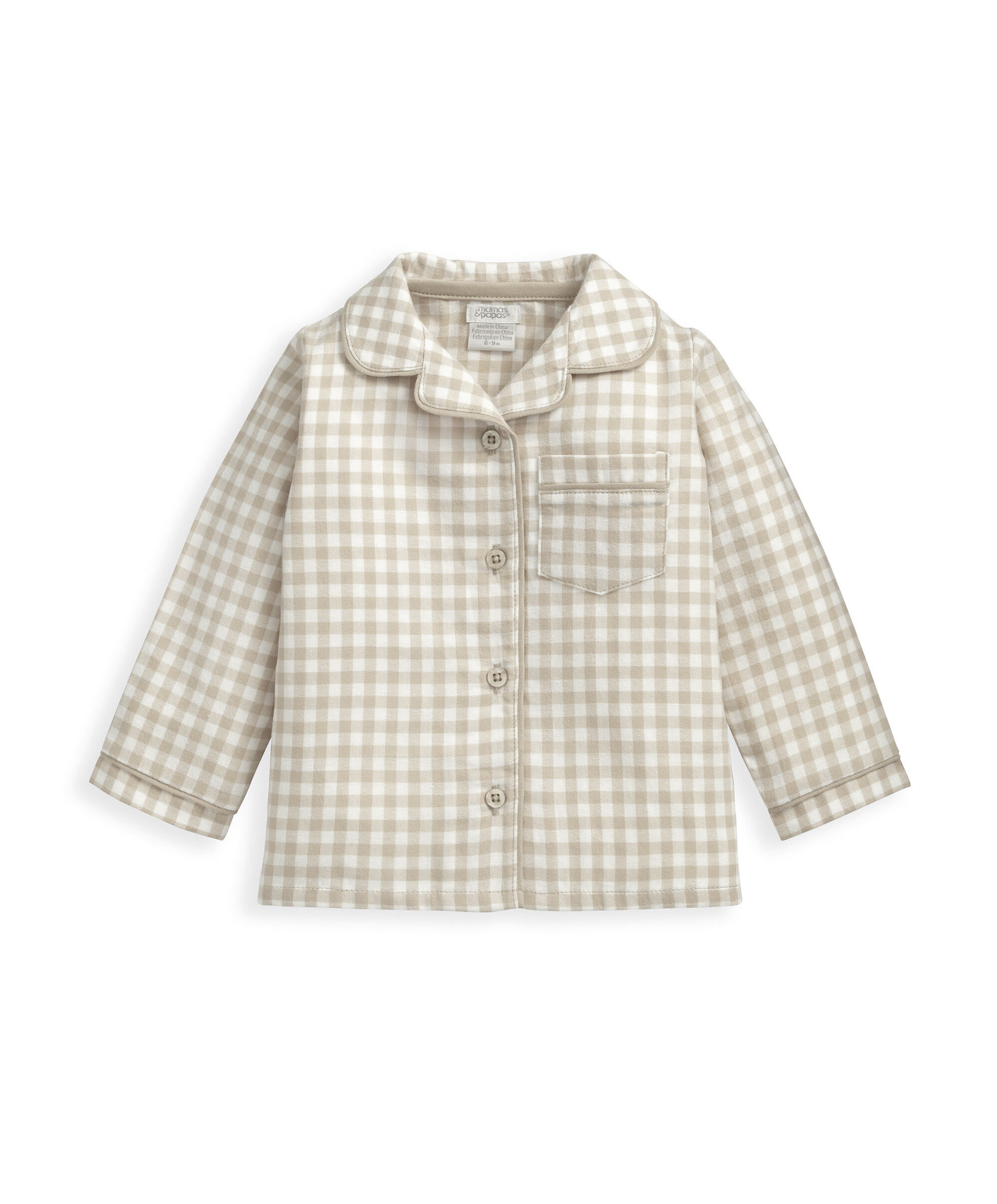 Sand Check Woven Pyjamas image number 3