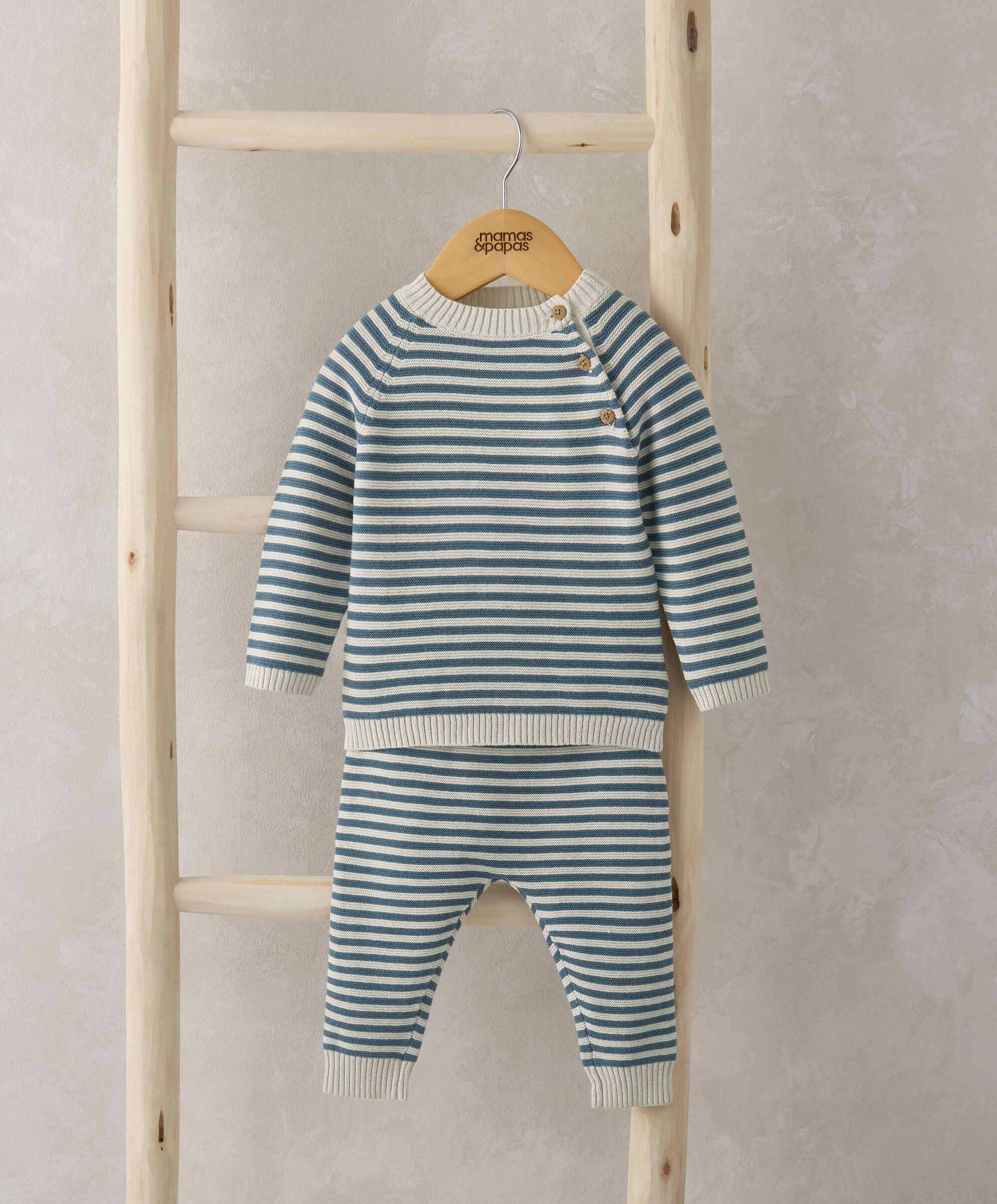Stripe Jumper & Leggings - Blue image number 1