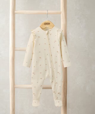 Mamas & Papas Floral Zip Sleepsuit