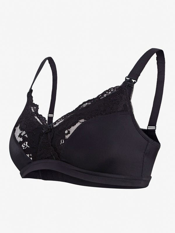 Cariwell Lace Maternity & Nursing Bra-lV Black image number 1