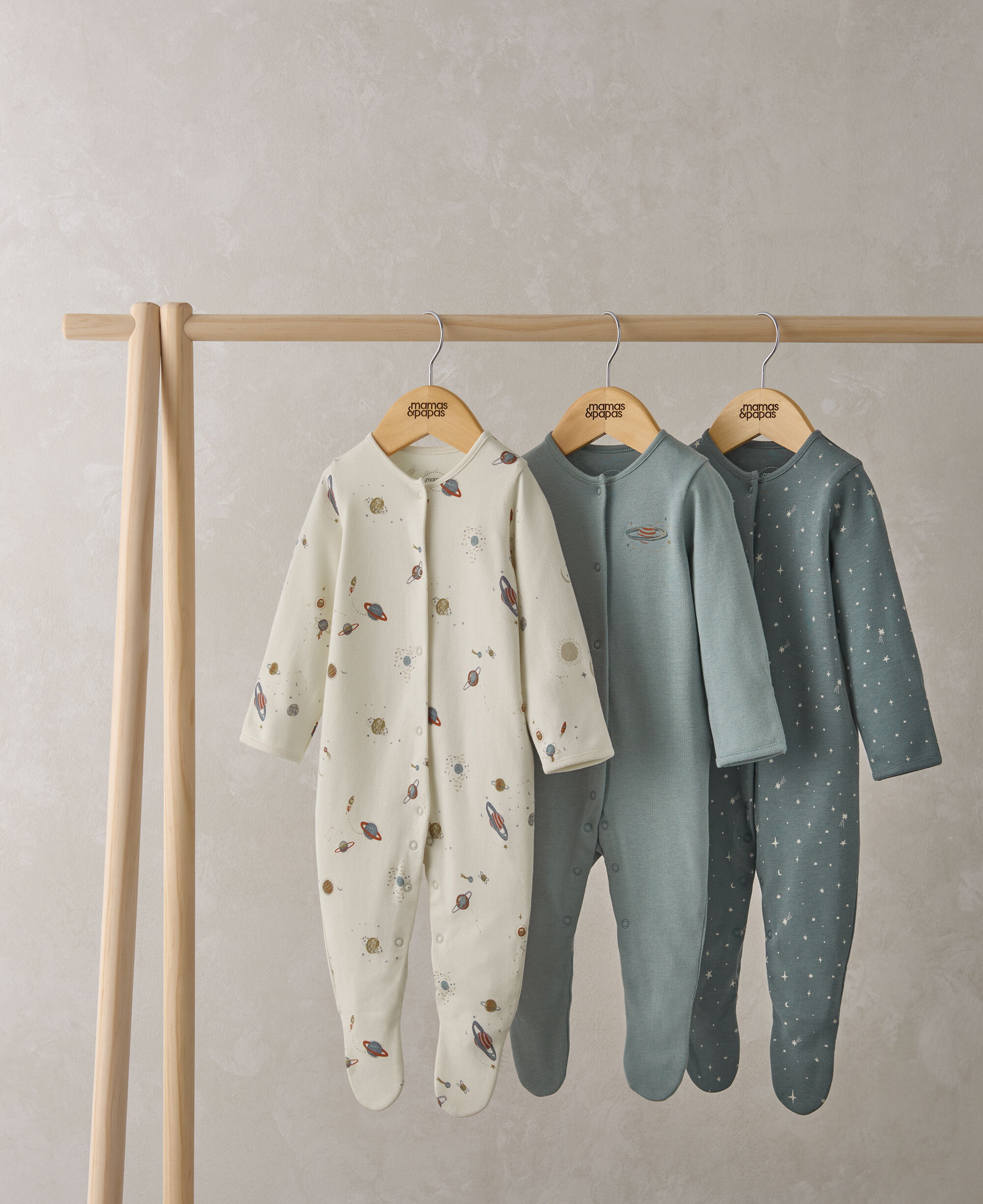Planets Sleepsuits (Set of 3) image number 1