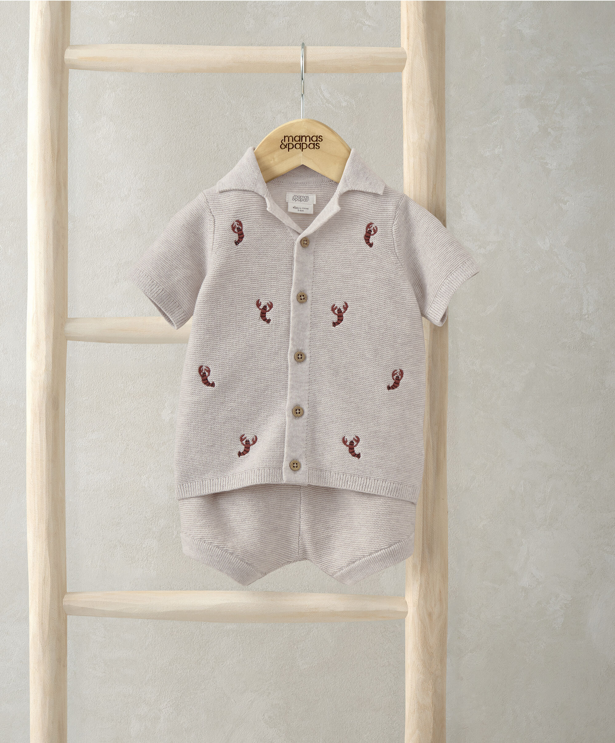 Knitted Lobster Shirt & Shorts
