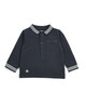 Long Sleeve Knitted Polo Shirt - Blue image number 1