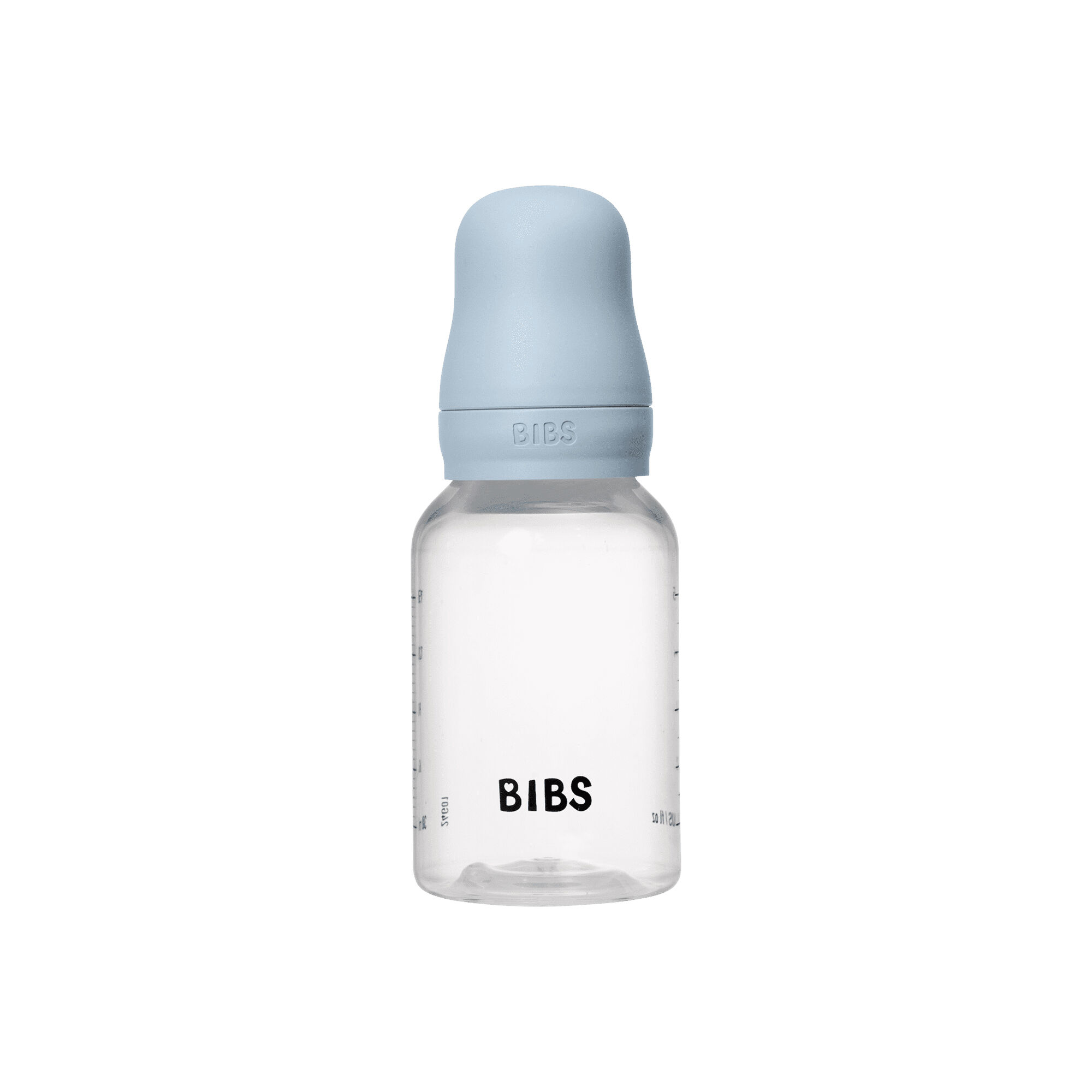 BIBS Baby Bottle Round Nipple Latex 1 Pack 150 Ml Slow Flow Baby Blue