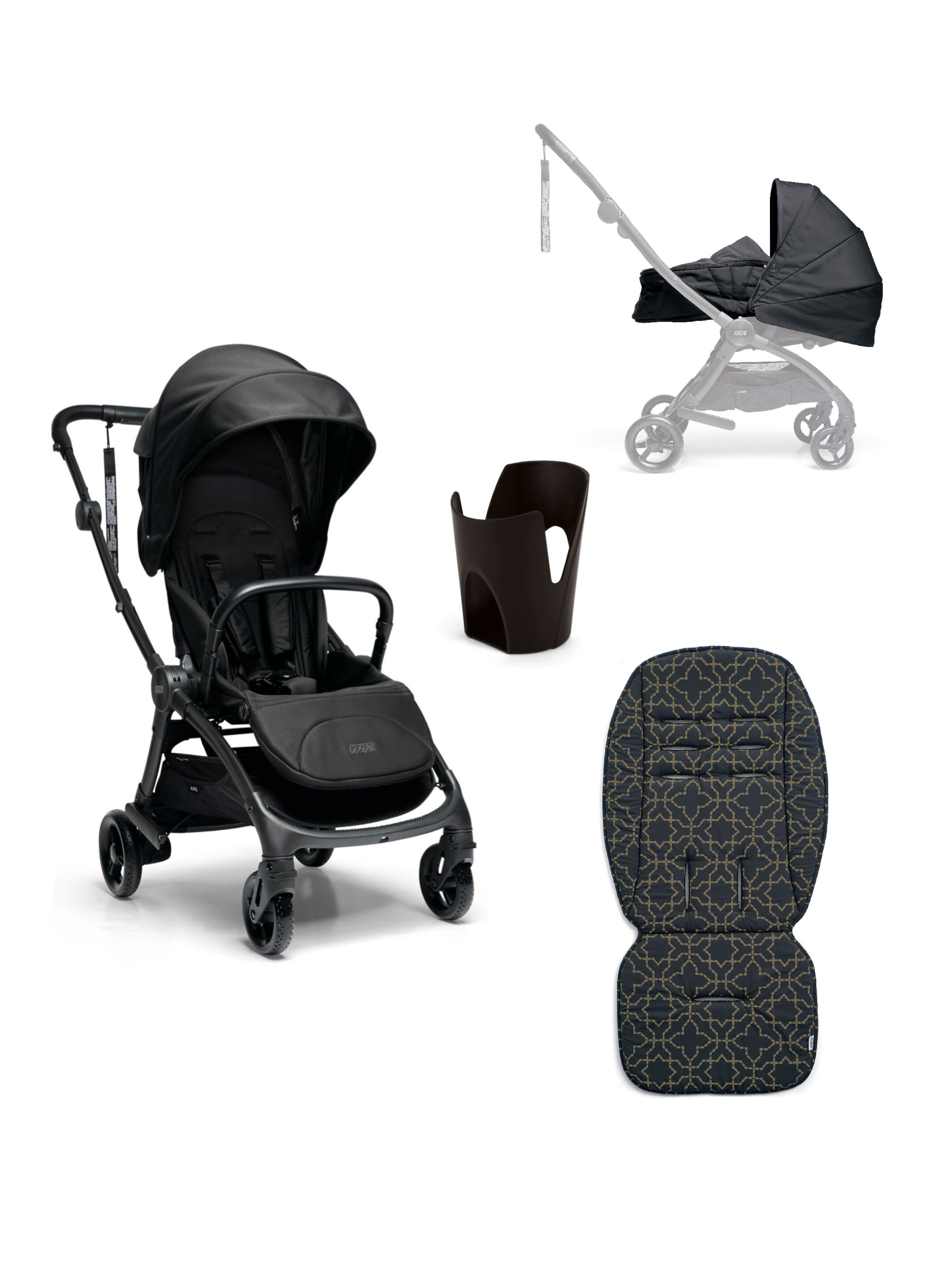 Airo 4 Piece Essentials Bundle - Black Frame with Black Newborn Pack image number 1