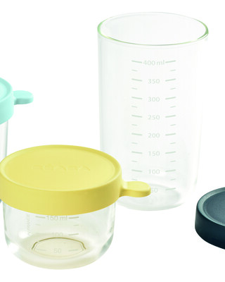 Beaba Conservation Jar Glass Set of 3 150ml / 250ml / 400ml