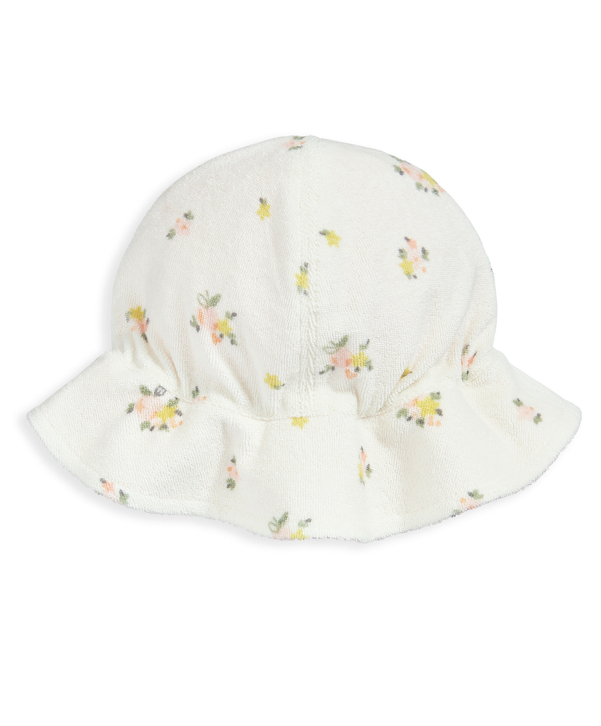 2 Piece Floral Towelling Romper & Hat image number 4