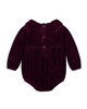 Berry Velour Frill Romper image number 2