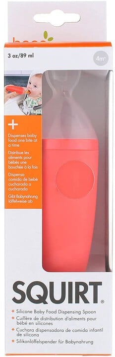 Boon Squirt Silicone Baby Food Dispensing Spoon,Pink image number 1