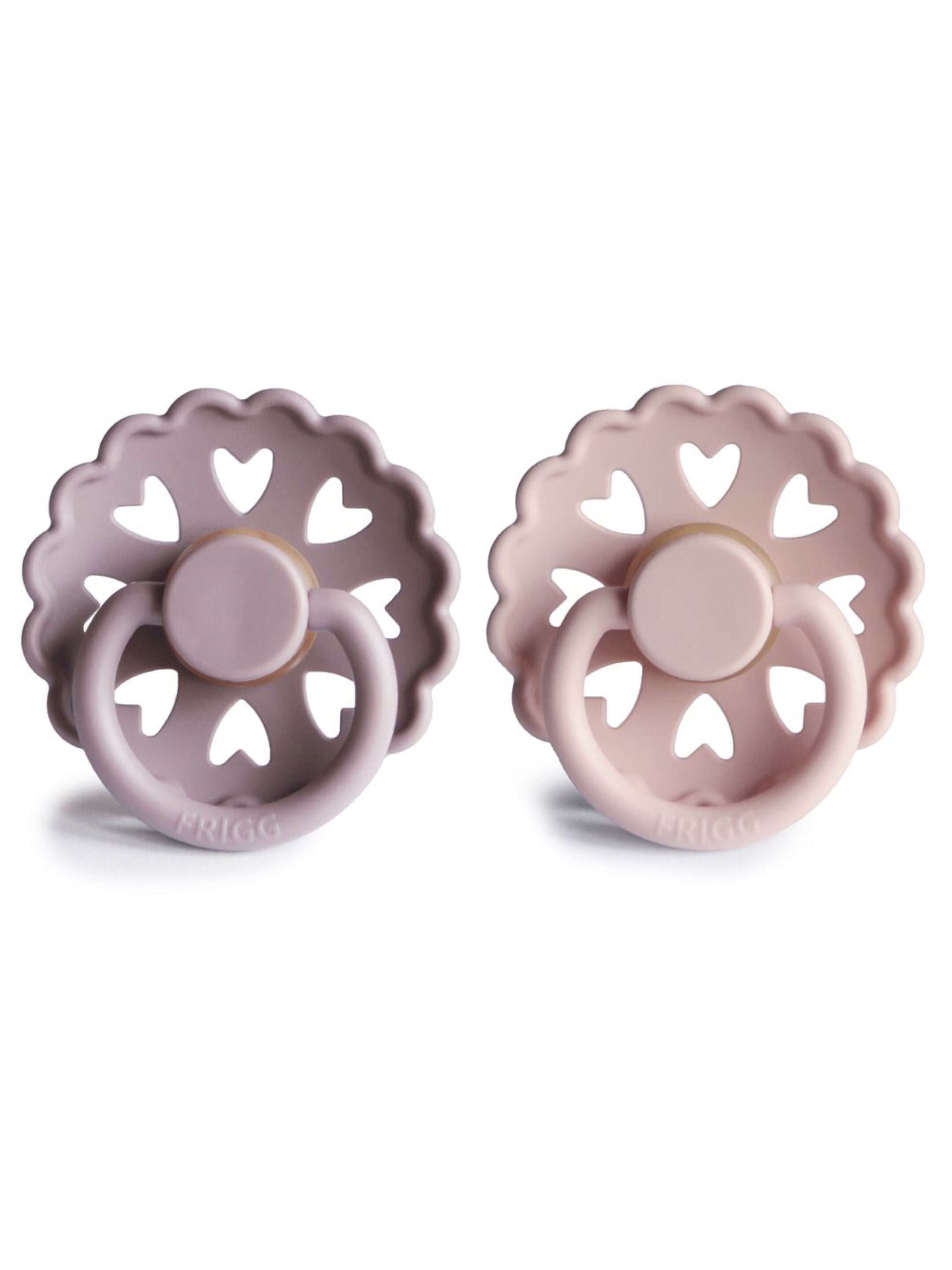 FRIGG Fairytale Latex Baby Pacifier 0-6M 2-Pack Twilight Mauve/Primrose - Size 1 image number 2